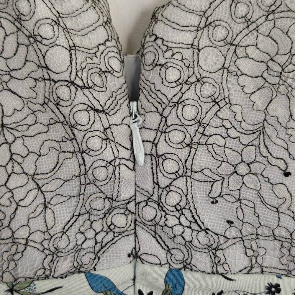 Acler Mini Wrap Dress Size 2 Botanical Floral Cotton Silk Lace Cottagecore Boho - Picture 11 of 16